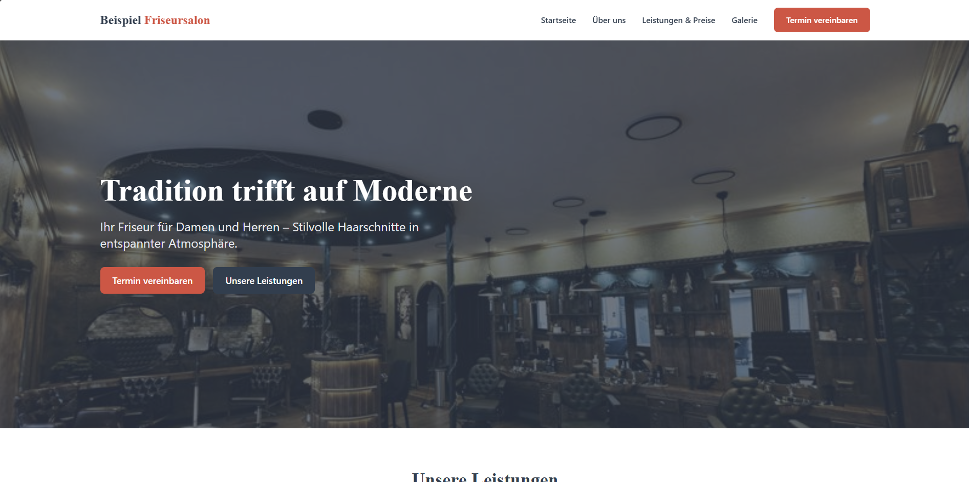 Vorschau der Website Barbershop